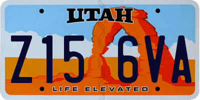 UT license plate Z156VA