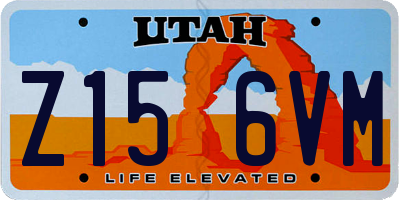 UT license plate Z156VM