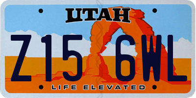 UT license plate Z156WL