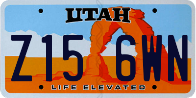 UT license plate Z156WN