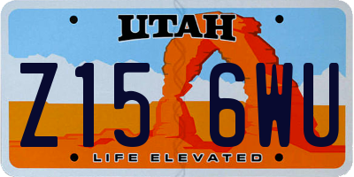 UT license plate Z156WU