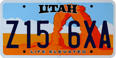 UT license plate Z156XA