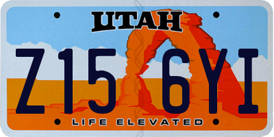 UT license plate Z156YI
