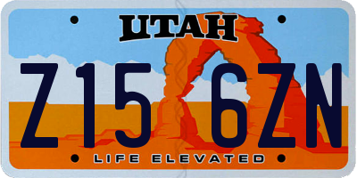 UT license plate Z156ZN