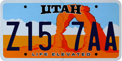 UT license plate Z157AA