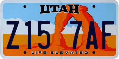 UT license plate Z157AF