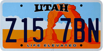 UT license plate Z157BN
