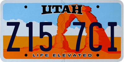UT license plate Z157CI
