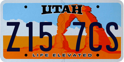 UT license plate Z157CS