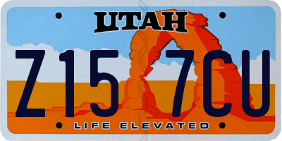 UT license plate Z157CU
