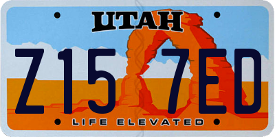UT license plate Z157ED
