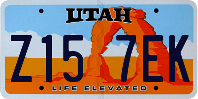 UT license plate Z157EK