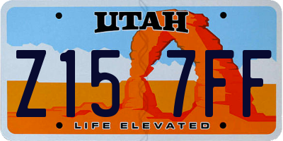 UT license plate Z157FF