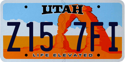 UT license plate Z157FI