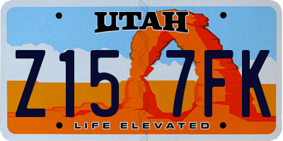 UT license plate Z157FK