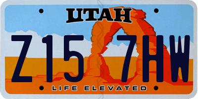 UT license plate Z157HW