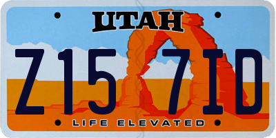 UT license plate Z157ID