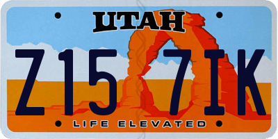UT license plate Z157IK