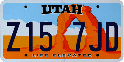 UT license plate Z157JD