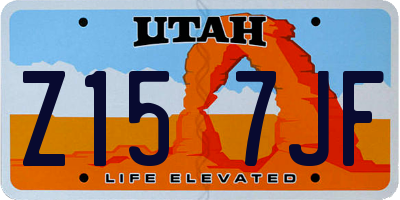 UT license plate Z157JF