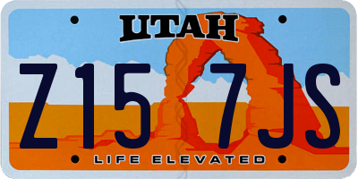 UT license plate Z157JS