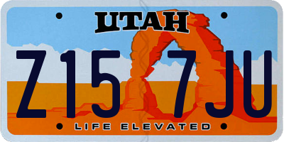UT license plate Z157JU