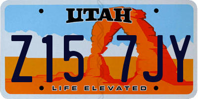 UT license plate Z157JY