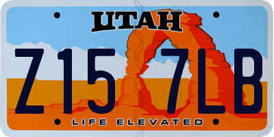 UT license plate Z157LB