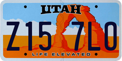 UT license plate Z157LO