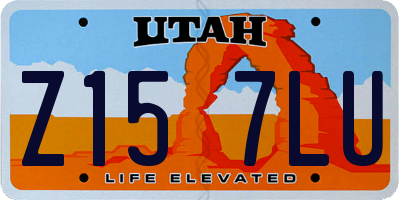 UT license plate Z157LU