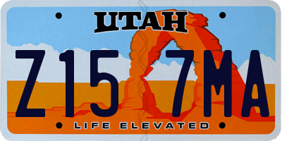 UT license plate Z157MA
