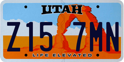 UT license plate Z157MN