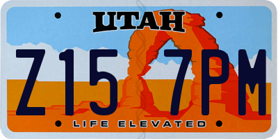 UT license plate Z157PM