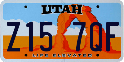 UT license plate Z157QF