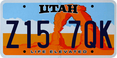 UT license plate Z157QK