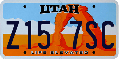 UT license plate Z157SC