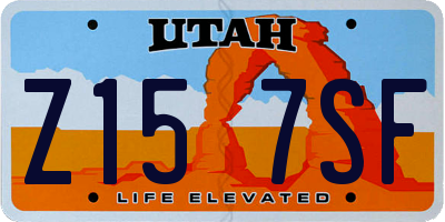 UT license plate Z157SF