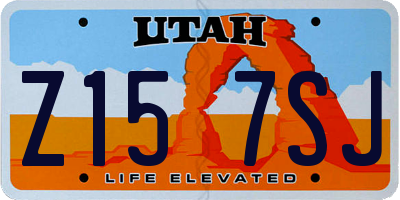 UT license plate Z157SJ