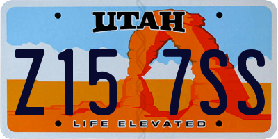 UT license plate Z157SS
