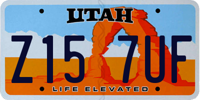 UT license plate Z157UF