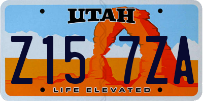 UT license plate Z157ZA
