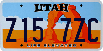 UT license plate Z157ZC