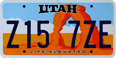 UT license plate Z157ZE