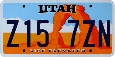 UT license plate Z157ZN