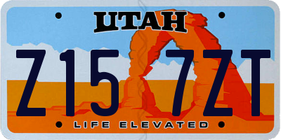 UT license plate Z157ZT