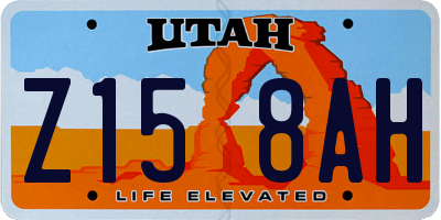 UT license plate Z158AH