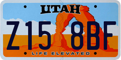 UT license plate Z158BF