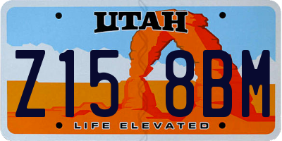 UT license plate Z158BM