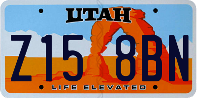 UT license plate Z158BN