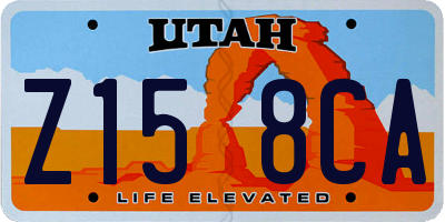 UT license plate Z158CA